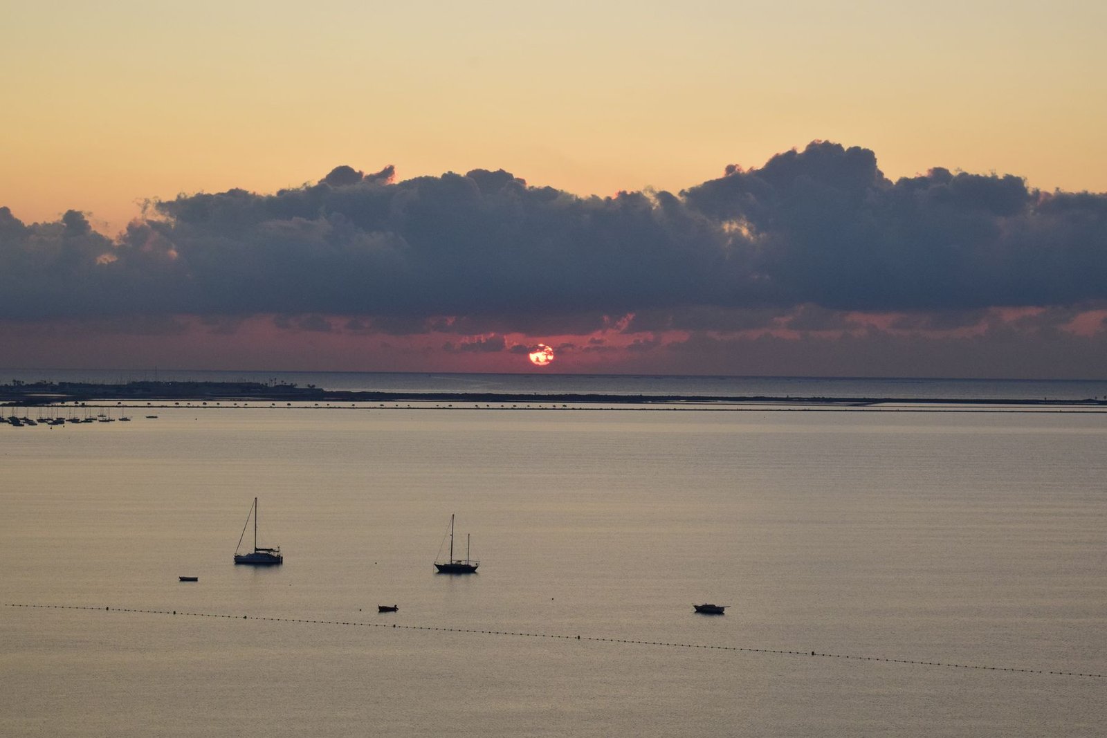 Mar Menor in the Costa Cálida at sunset